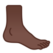 🦶🏿 Emoji Fuß: dunkle Hautfarbe Google Android 9.0.