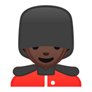 Emoji 💂🏿 Guardia: Carnagione Scura su Google Android 9.0.