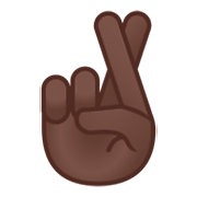 🤞🏿 Emoji Hand mit gekreuzten Fingern: dunkle Hautfarbe Google Android 9.0.