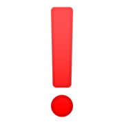 Emoji ❗ Punto Esclamativo Rosso su Google Android 9.0.