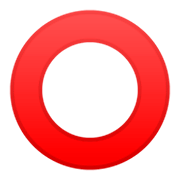 ⭕ Emoji hohler roter Kreis Google Android 9.0.