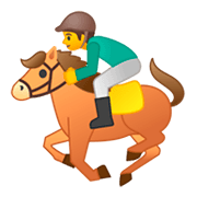 🏇 Emoji Corrida De Cavalos na Google Android 9.0.