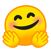 Emoji 🤗 Faccina Che Abbraccia su Google Android 9.0.