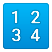 Emoji 🔢 Pulsante Con Numeri su Google Android 9.0.