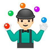 Emoji 🤹🏻 Persona Che Fa Giocoleria: Carnagione Chiara su Google Android 9.0.