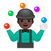 🤹🏿 Emoji Malabarista: Pele Escura na Google Android 9.0.