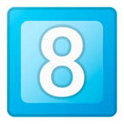 Emoji 8️⃣ Tasto: 8 su Google Android 9.0.