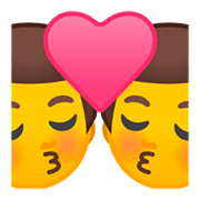 Emoji 👨‍❤️‍💋‍👨 Bacio Tra Coppia: Uomo E Uomo su Google Android 9.0.