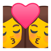 Emoji 👩‍❤️‍💋‍👩 Bacio Tra Coppia: Donna E Donna su Google Android 9.0.