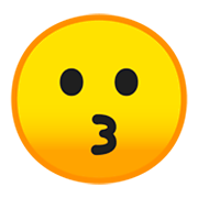 😗 Emoji küssendes Gesicht Google Android 9.0.