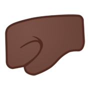 Emoji 🤛🏿 Pugno A Sinistra: Carnagione Scura su Google Android 9.0.