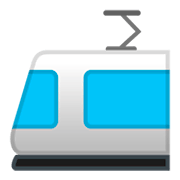 Emoji 🚈 Metrotranvia su Google Android 9.0.