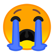 Emoji 😭 Faccina Disperata su Google Android 9.0.