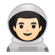 👨🏻‍🚀 Emoji Astronauta Homem: Pele Clara na Google Android 9.0.