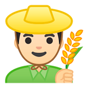👨🏻‍🌾 Emoji Fazendeiro: Pele Clara na Google Android 9.0.