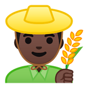 👨🏿‍🌾 Emoji Agricultor: Tono De Piel Oscuro en Google Android 9.0.