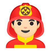 Emoji 👨🏻‍🚒 Pompiere Uomo: Carnagione Chiara su Google Android 9.0.