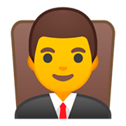 Emoji 👨‍⚖️ Giudice Uomo su Google Android 9.0.