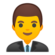 Émoji 👨‍💼 Employé De Bureau sur Google Android 9.0.