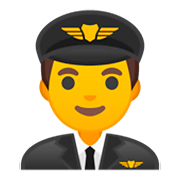 Émoji 👨‍✈️ Pilote Homme sur Google Android 9.0.