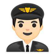Emoji 👨🏻‍✈️ Pilota Uomo: Carnagione Chiara su Google Android 9.0.