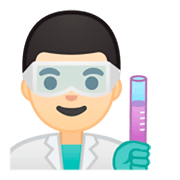 👨🏻‍🔬 Emoji Wissenschaftler: helle Hautfarbe Google Android 9.0.