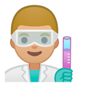Emoji 👨🏼‍🔬 Scienziato: Carnagione Abbastanza Chiara su Google Android 9.0.
