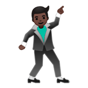🕺🏿 Emoji tanzender Mann: dunkle Hautfarbe Google Android 9.0.