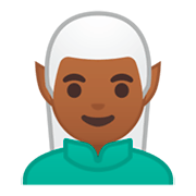 🧝🏾‍♂️ Emoji Elfo Homem: Pele Morena Escura na Google Android 9.0.