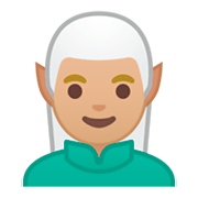 Emoji 🧝🏼‍♂️ Elfo Uomo: Carnagione Abbastanza Chiara su Google Android 9.0.