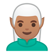 Emoji 🧝🏽‍♂️ Elfo Uomo: Carnagione Olivastra su Google Android 9.0.