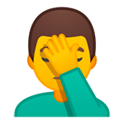 Emoji 🤦‍♂️ Uomo Esasperato su Google Android 9.0.