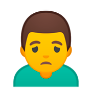 🙍‍♂️ Emoji Homem Franzindo A Sobrancelha na Google Android 9.0.