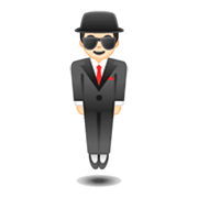 Émoji 🕴🏻 Homme D’affaires En Lévitation : Peau Claire sur Google Android 9.0.
