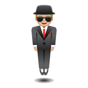🕴🏼 Emoji Persona Trajeado Levitando: Tono De Piel Claro Medio en Google Android 9.0.