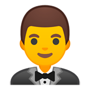 🤵 Emoji Person im Smoking Google Android 9.0.