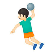 🤾🏻‍♂️ Emoji Jogador De Handebol: Pele Clara na Google Android 9.0.