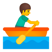 🚣‍♂️ Emoji Homem Remando na Google Android 9.0.