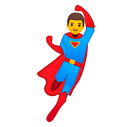 Emoji 🦸‍♂️ Supereroe Uomo su Google Android 9.0.