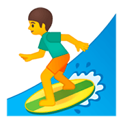 🏄‍♂️ Emoji Hombre Haciendo Surf en Google Android 9.0.