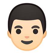 👨🏻 Emoji Hombre: Tono De Piel Claro en Google Android 9.0.