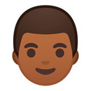 👨🏾 Emoji Homem: Pele Morena Escura na Google Android 9.0.