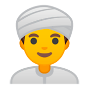 Emoji 👳‍♂️ Uomo Con Turbante su Google Android 9.0.
