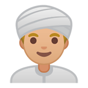 Emoji 👳🏼‍♂️ Uomo Con Turbante: Carnagione Abbastanza Chiara su Google Android 9.0.