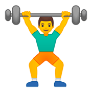 🏋️‍♂️ Emoji Homem Levantando Peso na Google Android 9.0.