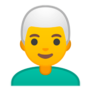👨‍🦳 Emoji Mann: weißes Haar Google Android 9.0.