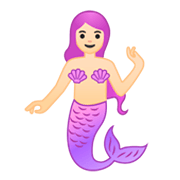 Émoji 🧜🏻 Créature Aquatique : Peau Claire sur Google Android 9.0.