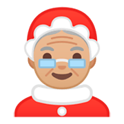 Emoji 🤶🏼 Mamma Natale: Carnagione Abbastanza Chiara su Google Android 9.0.