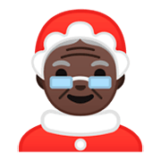 Emoji 🤶🏿 Mamma Natale: Carnagione Scura su Google Android 9.0.