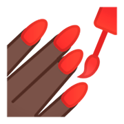 Emoji 💅🏿 Smalto Per Unghie: Carnagione Scura su Google Android 9.0.